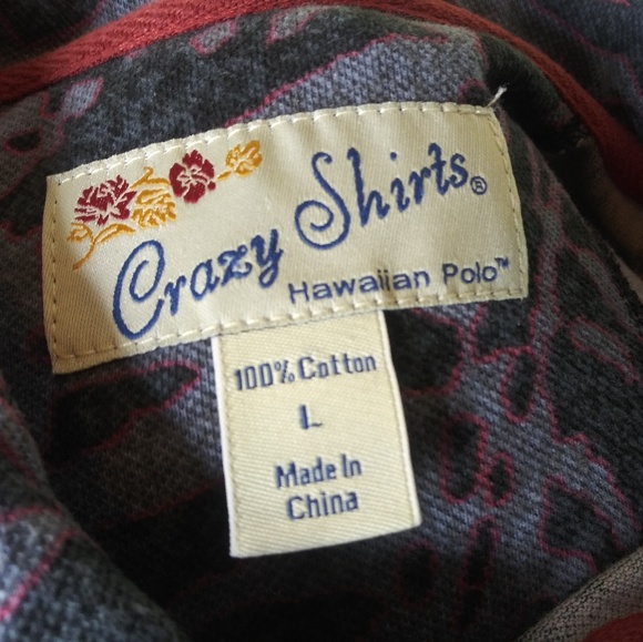Crazy Shirts Short Sleeve Hawaiian Polo Large - Picture 6 of 6